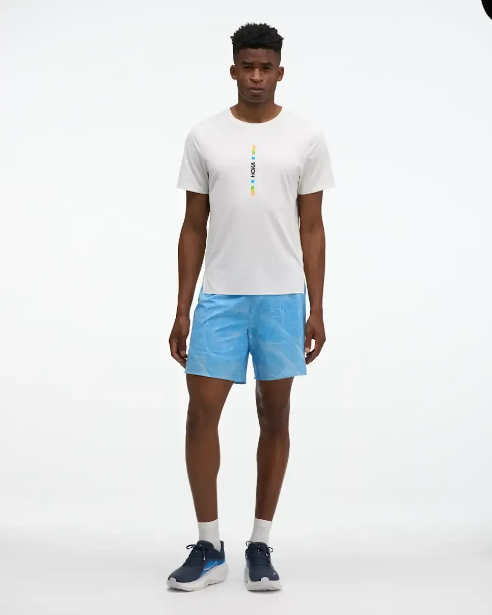 HOKA EveryRun Short Sleeve White Multi