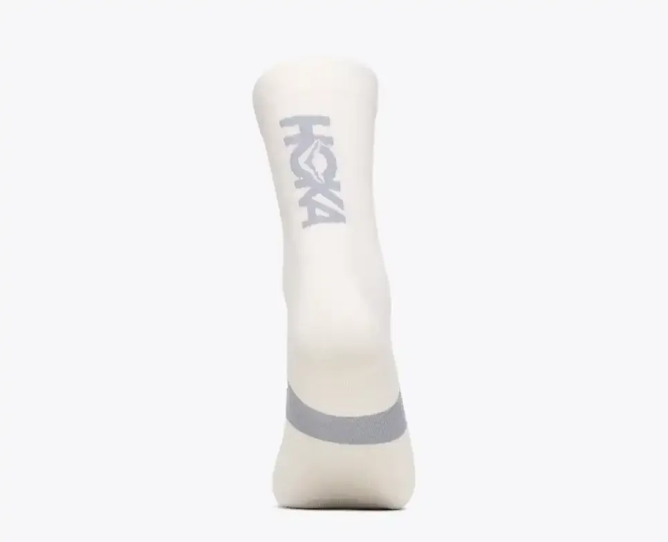 HOKA Graphic Crew Run Sock White