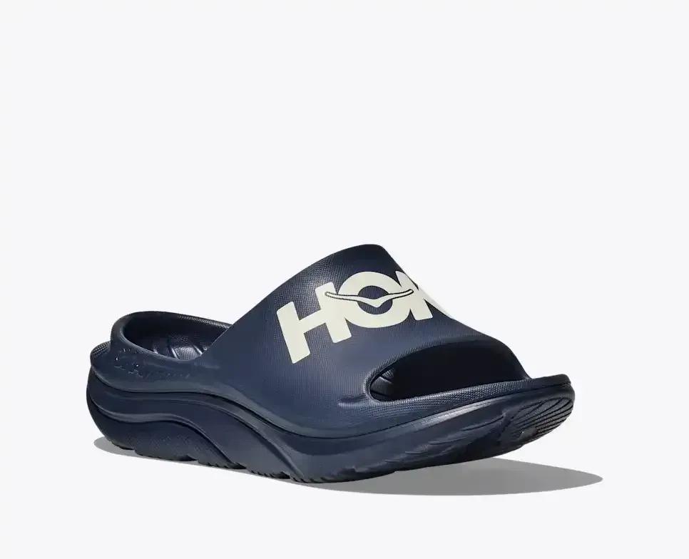 HOKA Ora Athletic Slide Varsity Navy White