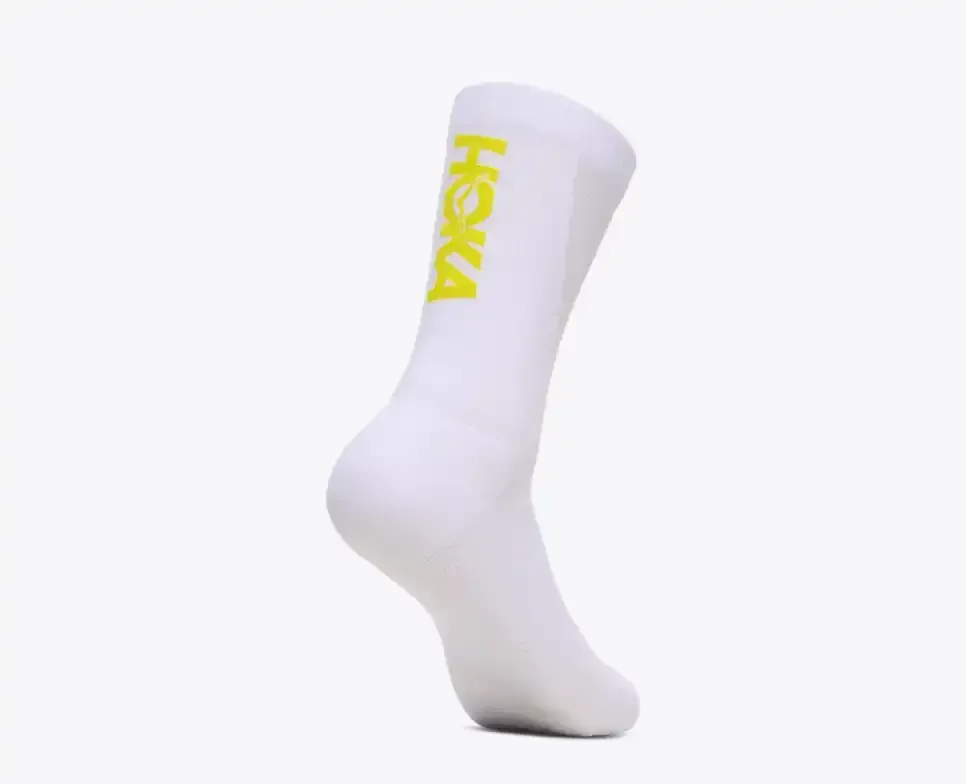 HOKA Race Day Crew Sock White