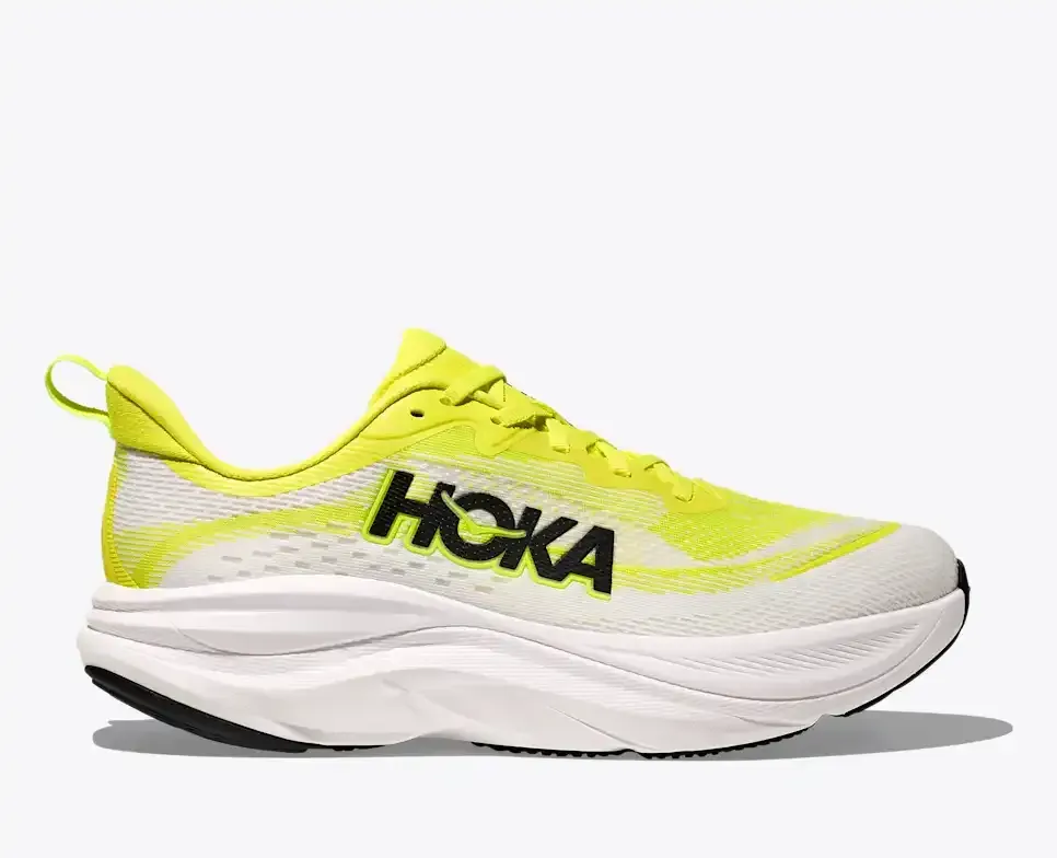 HOKA Skyflow Neon Citrus White