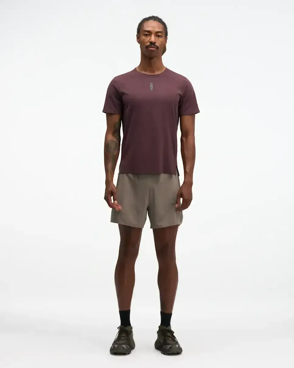 HOKA EveryRun Short Sleeve Deep Mauve