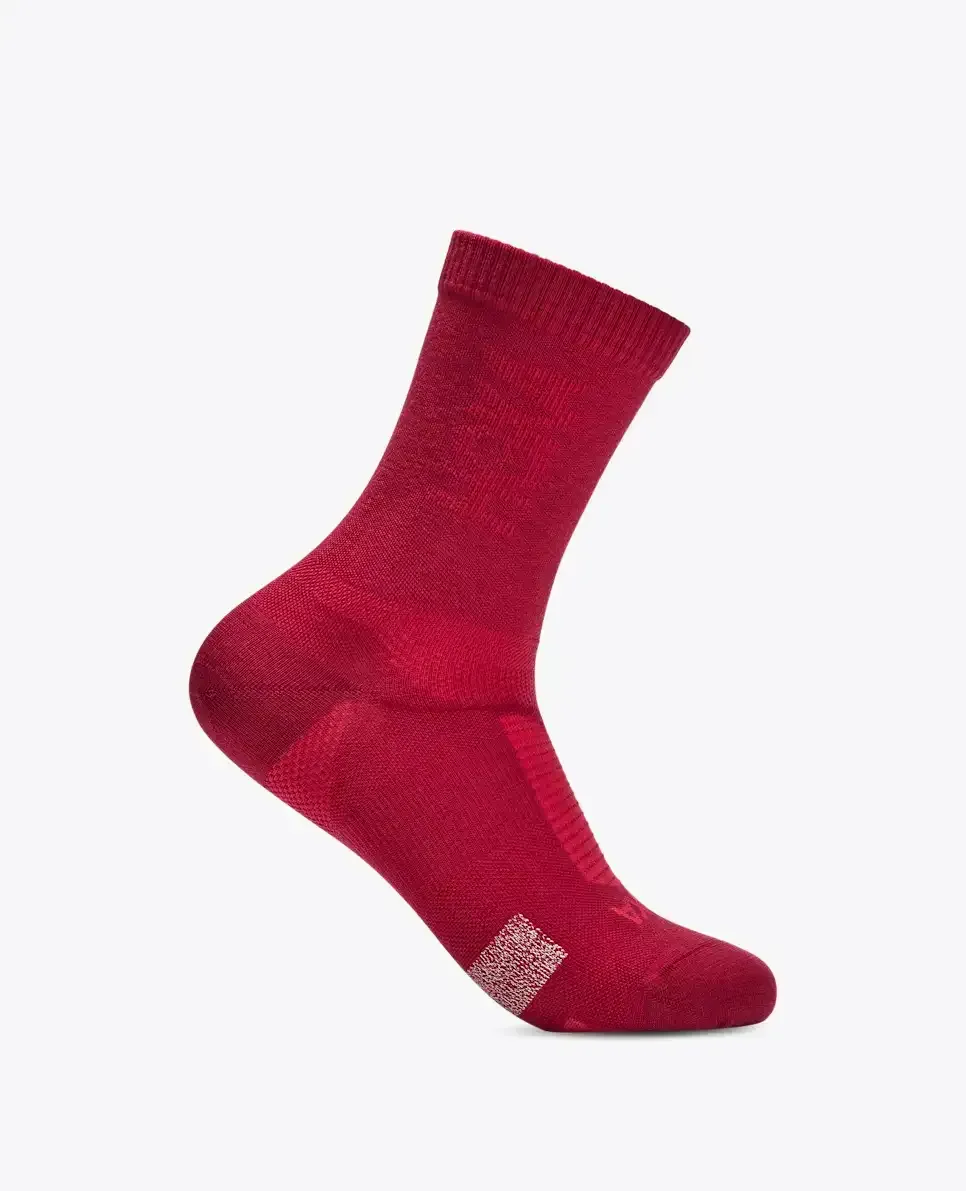 HOKA Merino Crew Sock Red Agate