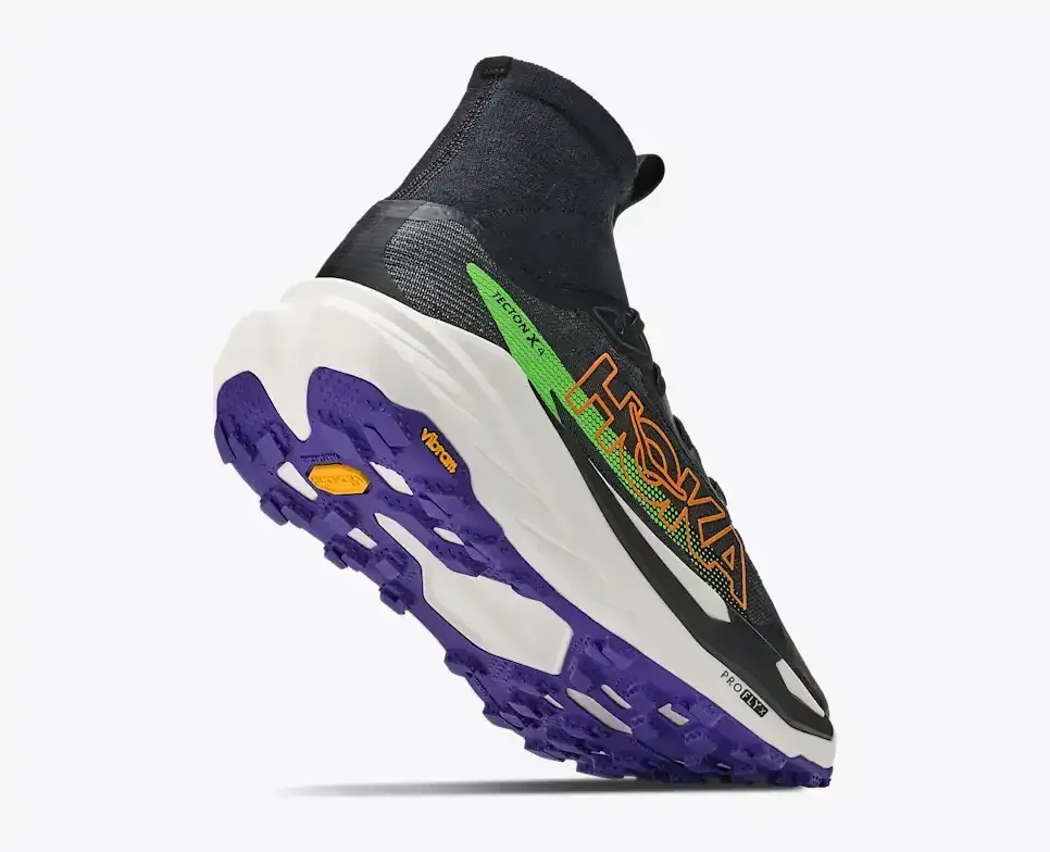 HOKA Tecton X 4 Black Neon Green