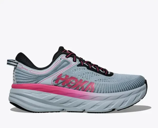 HOKA Bondi 7 Mineral Blue Rhubarb (Women's)